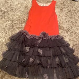 NWOT Size 8 coral and gray Isobella and Chloe dress.